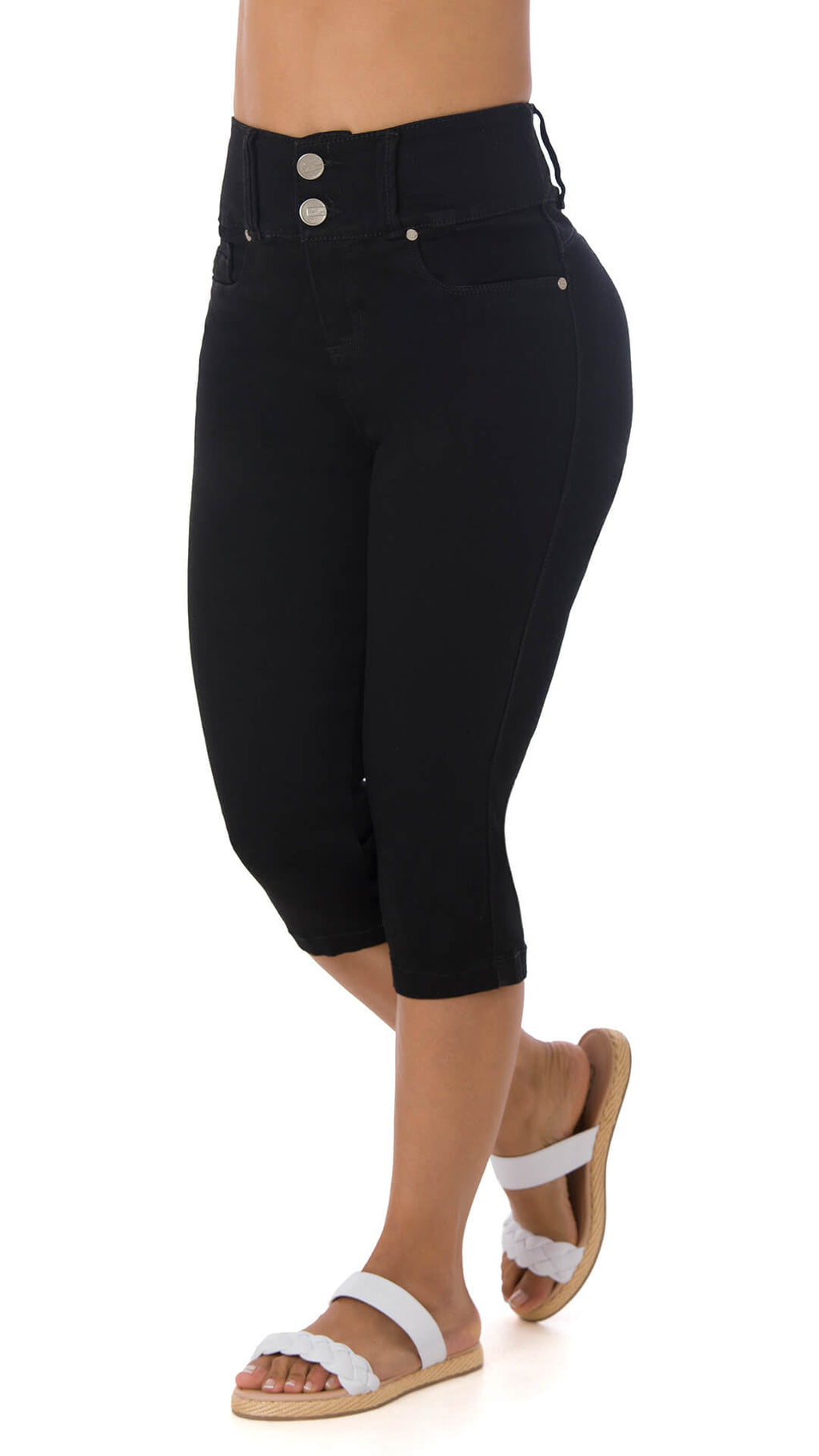 Lukas Normal Waistband Butt Lifting Capris 20903CAPN-N