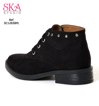 ZapatoS De Gamuza Con Cordones 5C1265BPL - Negro