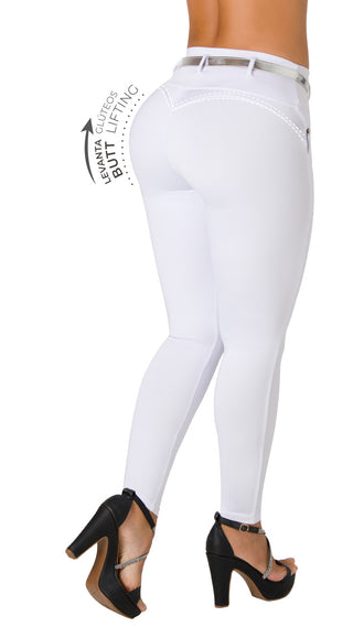 Legging con Cinturón 4L971BPCP-N - Blanco