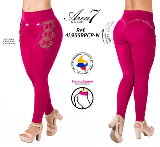 Legging Control de Abdomen enlazado 4L955BPCP-N - Vinotinto