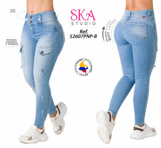 Jean Levantacola Skinny Ska 52607PNP-B - Azul Medio