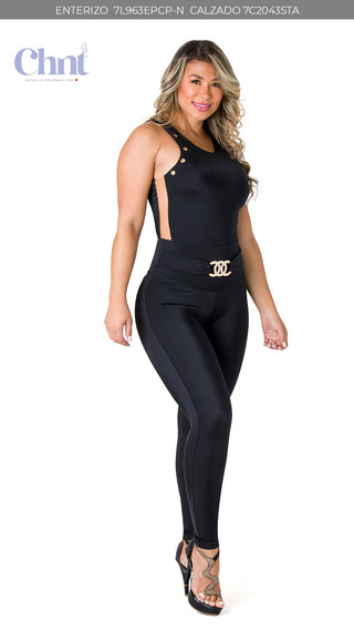 Jumpsuit Moldeador y Levantacola 7L963EPCP-N - Negro