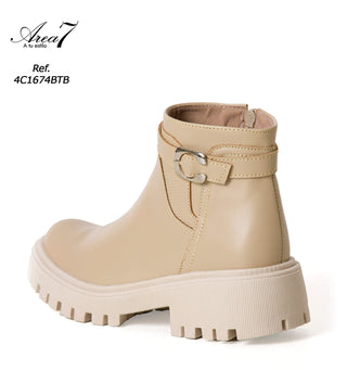 Botines Sin Amarre Y Suela Chunky 4C1674BTB - Beige