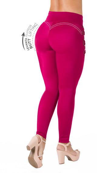 Legging Control de Abdomen enlazado 4L955BPCP-N - Vinotinto