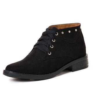 ZapatoS De Gamuza Con Cordones 5C1265BPL - Negro