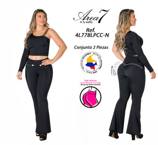 Set Top y Legging Levantacola 4L778LPCC-N - Negro