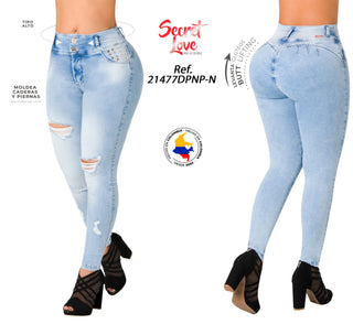 Jean Levantacola Destroyed  Secret Love 21477DPNP-N  - Azul Claro