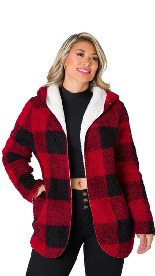 Chaqueta a Cuadros 5B6574CH - Rojo