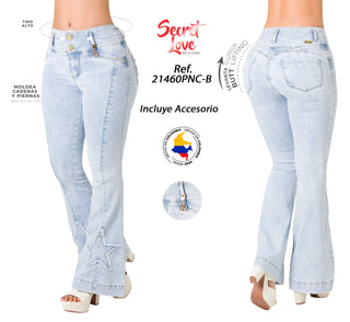 Jean LevantaCola Flare Secret Love 21460PNC-B - Azul Claro