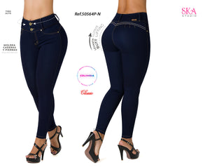 Aguistin Jeans Levantacola Bota Skinny 50564P-N - Azul Claro