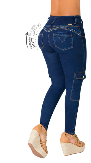 Jean LevantaCola Skinny CHNT 71310PAP-B - Azul Oscuro