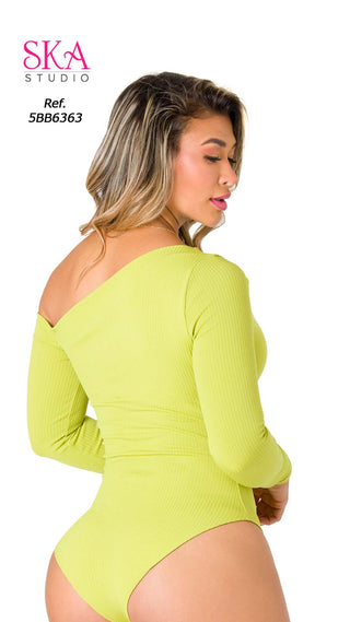 Body Cuello Asimétrico 5BB6363 - Verde