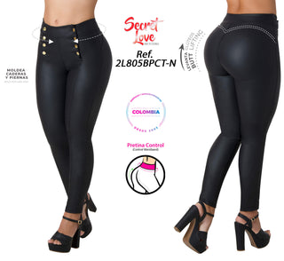 Leggings levanta cola secret love 2L805BPCT-N - Negro