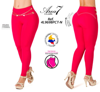 Legging Glam Chain 4L969BPCT-N - Rojo