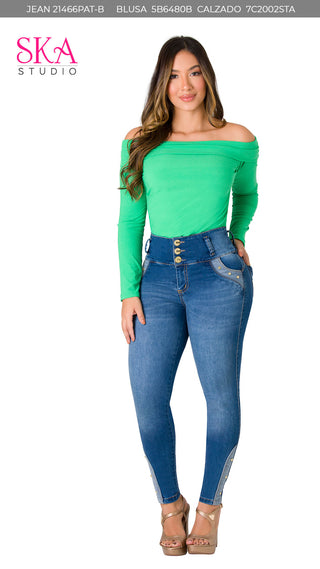 Blusa Cuello Bandeja 5B6480B - Verde