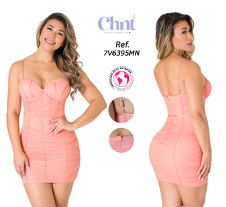 Vestido Mini Estilo Corset 7V6395MN - Coral