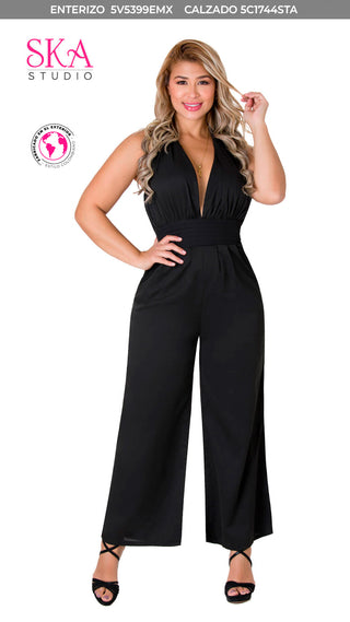 Jumpsuits Cuello Halter 5V5399EMX - Negro