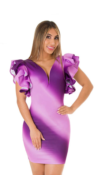 Vestido Manga Corta 2V3133MN - Morado