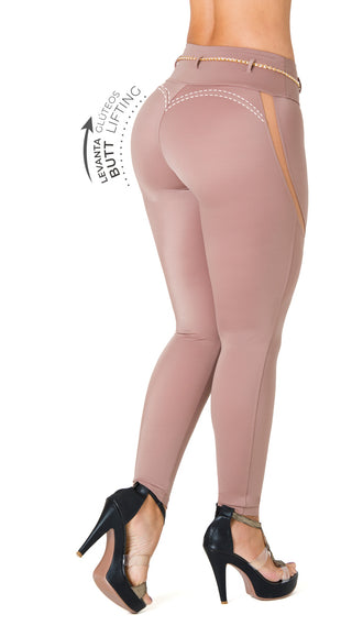 Legging con Costuras Transparentes 5L964BPCT-N - Cocoa