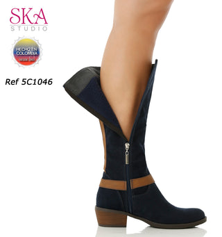 Botas Planas 5C1046BOPL - Azul