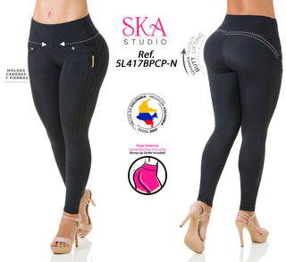 Leggings Pretina Control 5L417BPCP-N - Negro