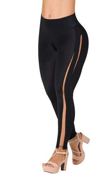 Legging Control Abdomen y Mesh 5L952BPCT-N - Negro