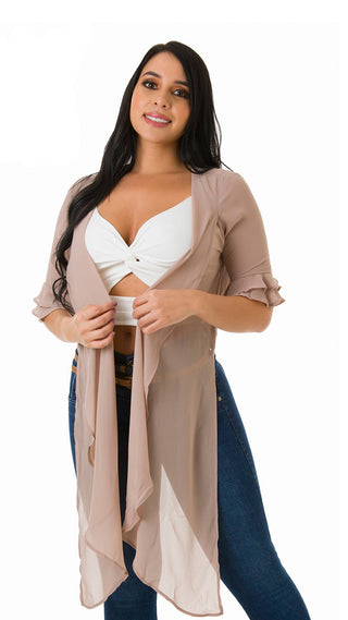 Blusa Manga 3 qtr 2B3835CG - Beige