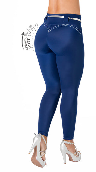 Legging Levantacola Moldeador 4L956BPCT-N - Azul