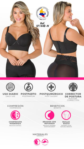 Braasier Push up multiusos 5F144B-N - Negro