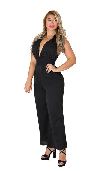 Jumpsuits Cuello Halter 5V5399EMX - Negro