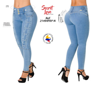 Jean LevantaCola con Detalle Secret Love 21494PAP-N - Azul Medio