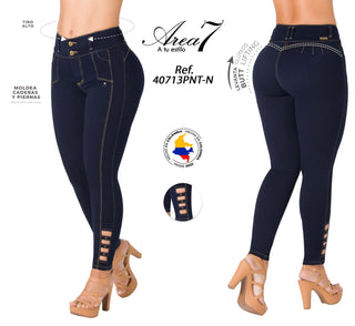 Push up jean Area7 40713PNT-N - Petroleo