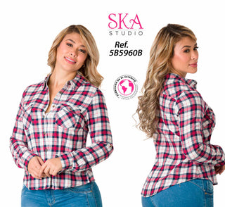 Blusa con botones 5B5960B - Estampado