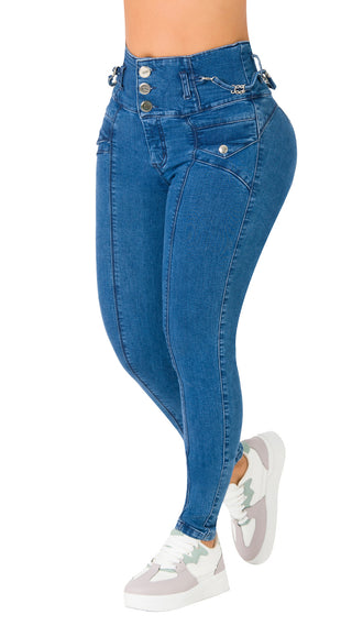 Jean LevantaCola Skinny CHNT 71267PAP-N - Azul Medio