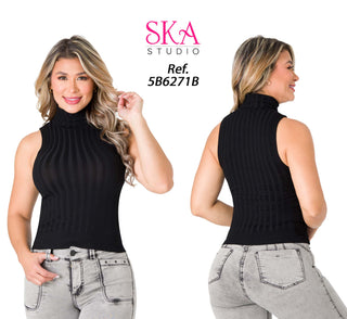 Blusa Cuello Tortuga 5B6271B - Negro