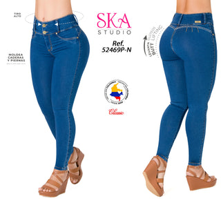 Jean Levantacola Skinny Ska 52469P-N - Azul Medio