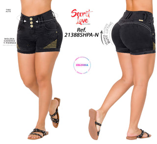 Shorts Levanta Cola Secret Love 21388SHPA-N - Negro