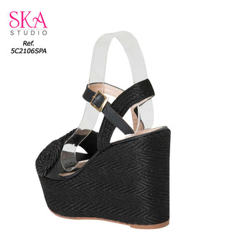 Plataforma en Yute 5C2106SPA - Negro