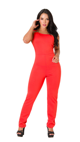 Jumpsuit Cuello Asimétrico 2V6536EMX - Naranja