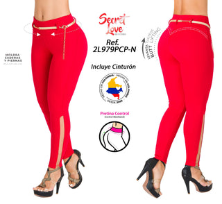 Leggings Control  2L979PCP-N - Rojo