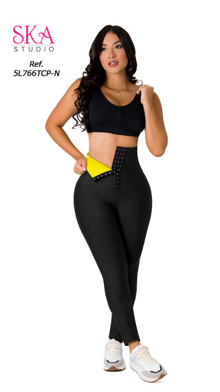 Leggings Neopreno Con Broches 5L766TCP-N - Negro