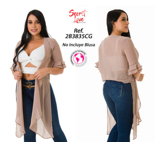 Blusa Manga 3 qtr 2B3835CG - Beige