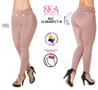 Legging con Costuras Transparentes 5L964BPCT-N - Cocoa