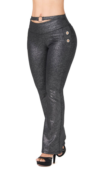 Leggings LevantaCola Flare Area7 4L908BPCC-N - Negro