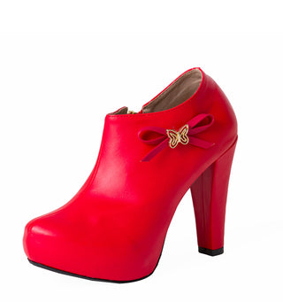 Botines con Detalle en Forma de Mariposa 7C2040BTA - Rojo