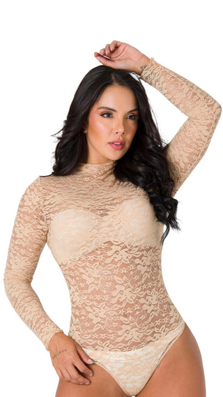 Mesh Bodysuit 2BB6533 - Camel