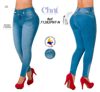 Jean Levanta cola tobillero CHNT 71282PNT-N - Azul Medio