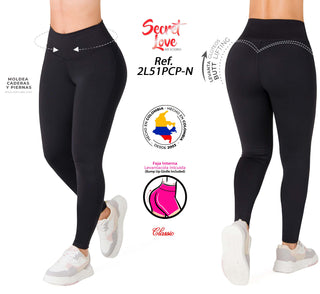 Leggings Pretina Control 2L51PCP-N - Negro