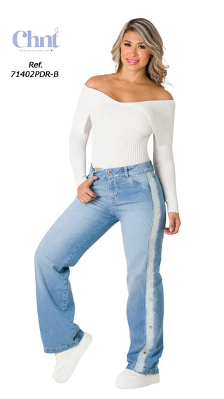 Jean Wide Leg Chnt 71402PDR-B - Azul Claro