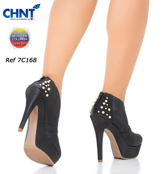 Botines Tacon Stiletto 7C168BTA - Negro